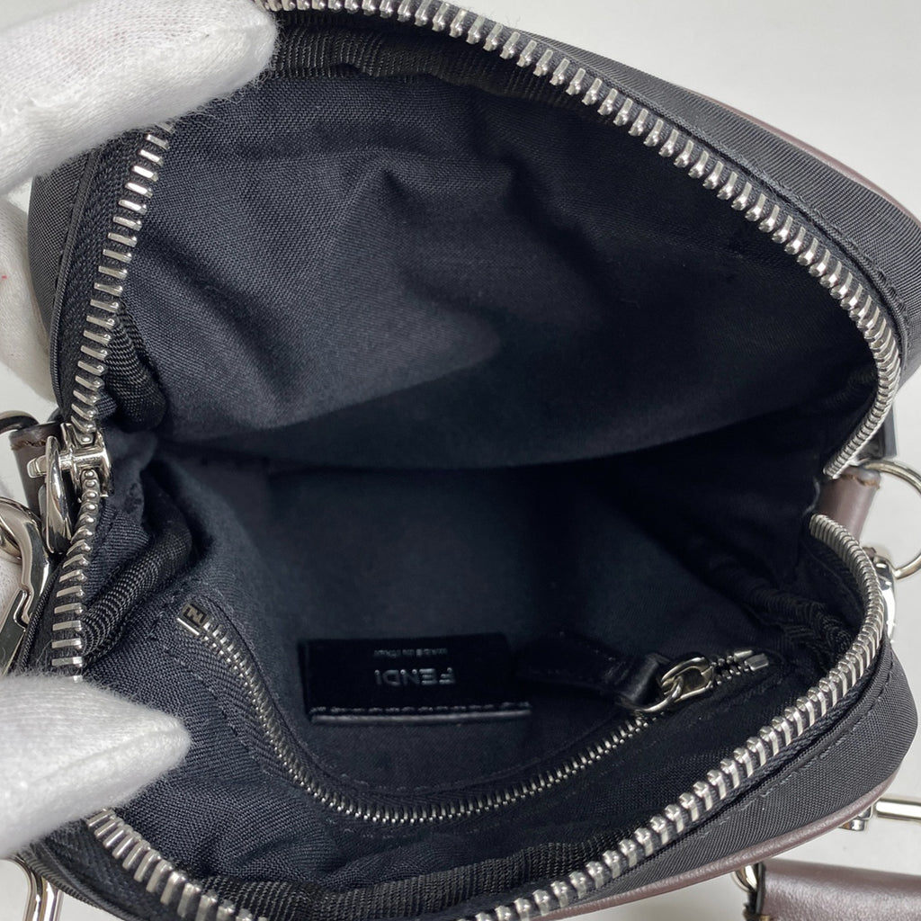 【最終値引き】 フェンディ ズッカ柄 ショルダーバッグ 斜め掛け ショルダーバッグ ナイロン ブラック 7VA488 レディース 【中古】 brbag