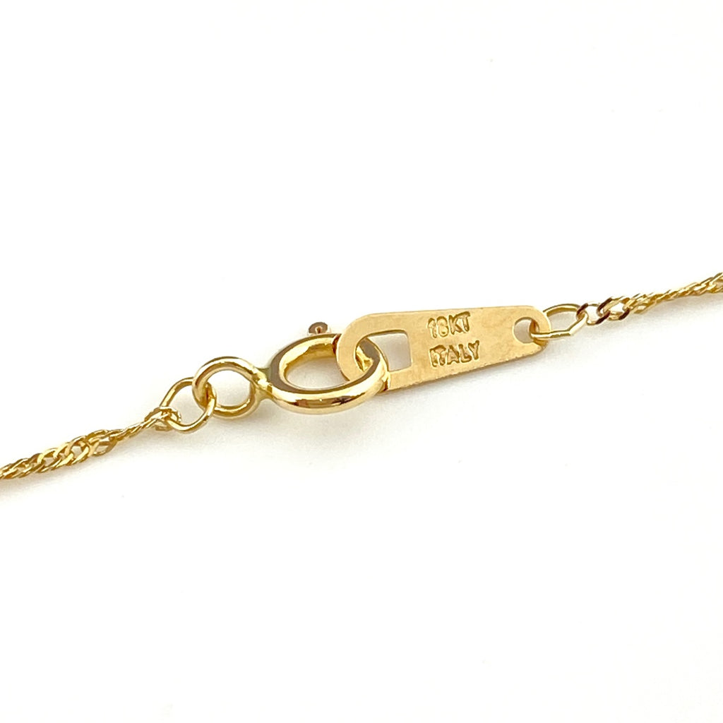 メレダイヤ デザインネックレス YG イエローゴールド ペンダント ネックレス K18 ダイヤモンド レディース 【中古】nbjwl
