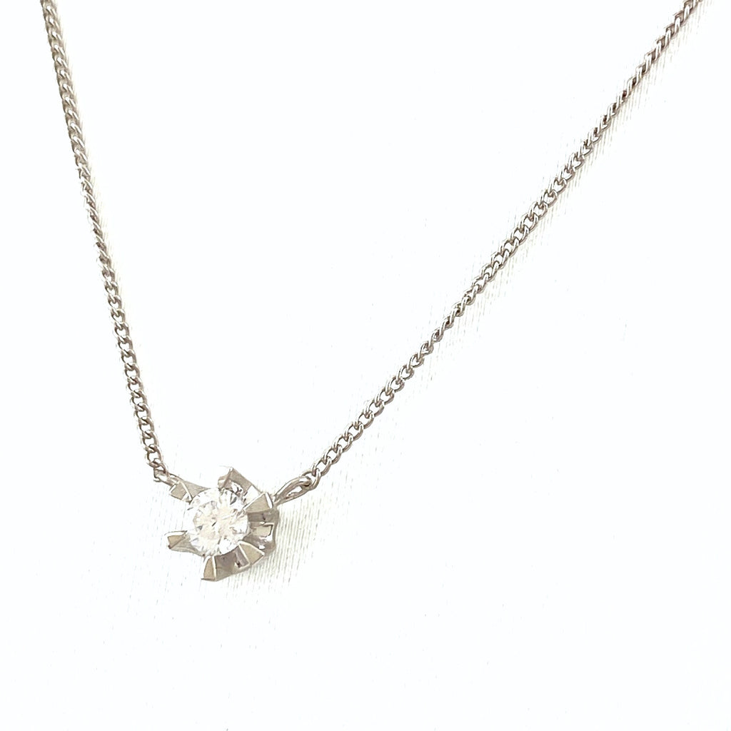 メレダイヤ デザインネックレス プラチナ ペンダント ネックレス 40.5 Pt850 ダイヤモンド レディース 【中古】nbjwl