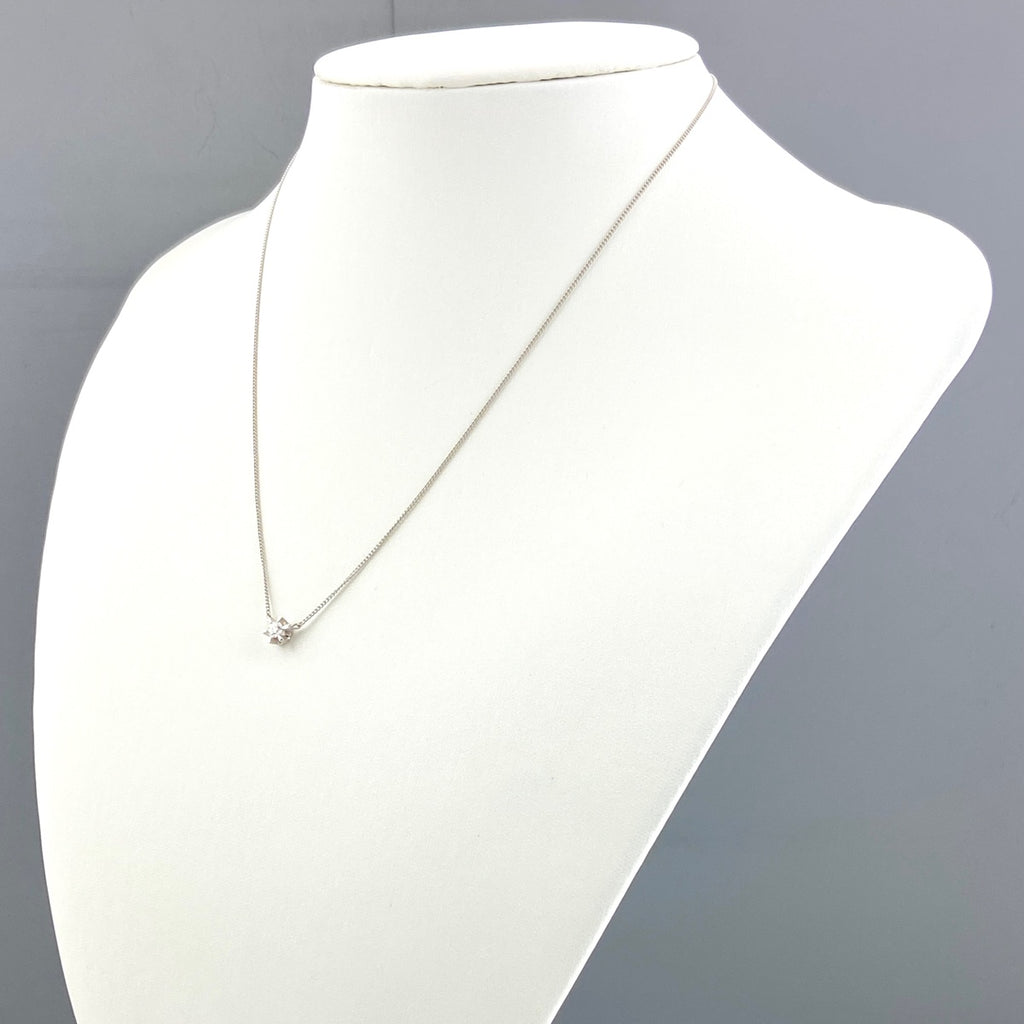 メレダイヤ デザインネックレス プラチナ ペンダント ネックレス 40.5 Pt850 ダイヤモンド レディース 【中古】nbjwl