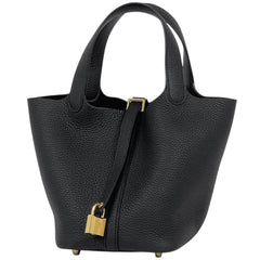 エルメス ピコタンロック PM ミニバッグ ハンドバッグ トリヨンクレマンス ブラック K レディース 【中古】brbag