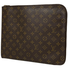 ルイ・ヴィトン ポッシュ ドキュマン セカンドバッグ ビジネス ブリーフケース クラッチバッグ モノグラム ブラウン M53400 メンズ 【中古】 brbag