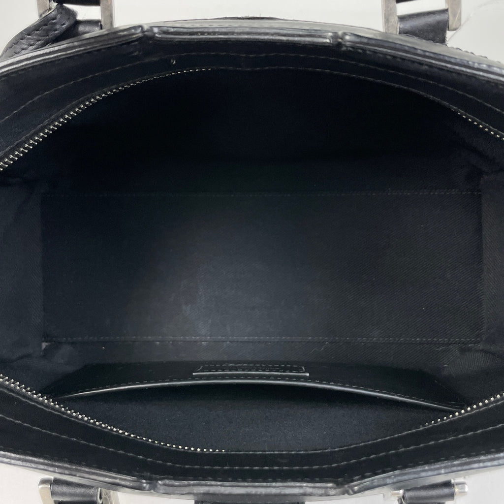 サンローラン ベイビーカバス ハンドバッグ 2WAY ショルダーバッグ ハンドバッグ ラフィア ブラック 424868 レディース 【中古】brbag