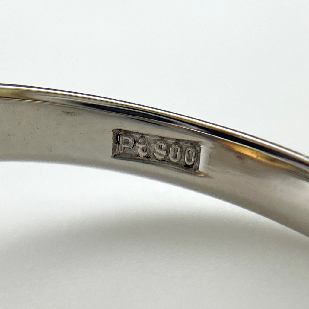 ファイアオパール デザインリング プラチナ 指輪 メレダイヤ リング 13号 Pt900 ダイヤモンド レディース 【中古】nbjwl