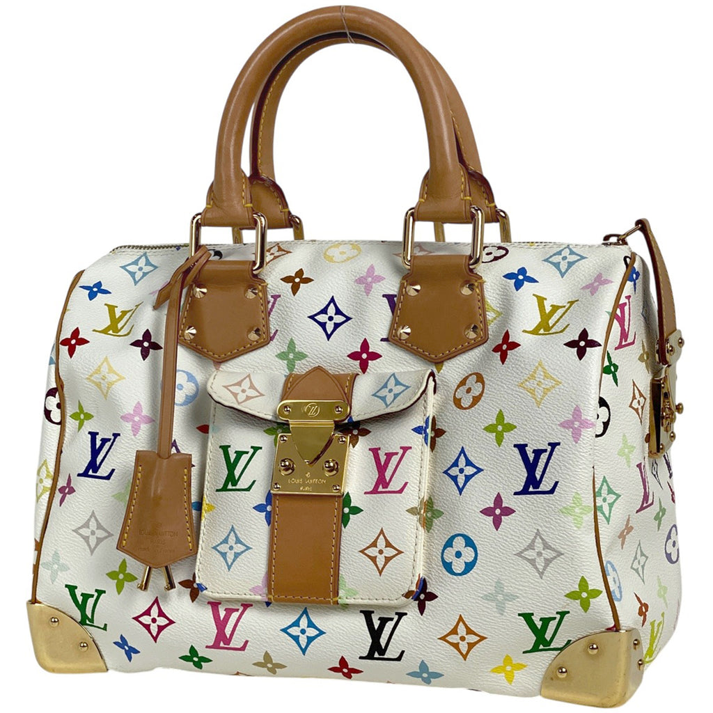 ルイ・ヴィトン スピーディ 30 ボストンバッグ 手提げ ハンドバッグ モノグラムマルチカラー ブロン(ホワイト) M92643 レディース 【中古】brbag