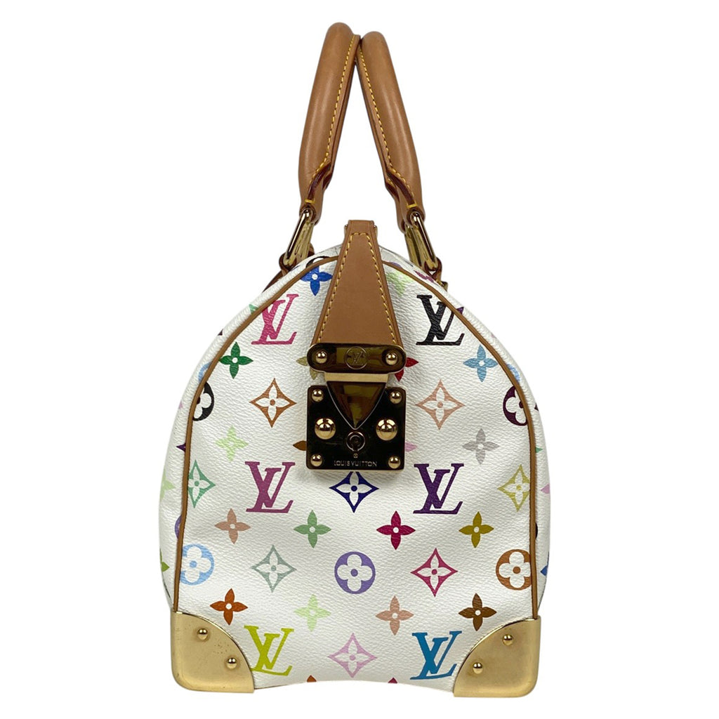 ルイ・ヴィトン スピーディ 30 ボストンバッグ 手提げ ハンドバッグ モノグラムマルチカラー ブロン(ホワイト) M92643 レディース 【中古】brbag