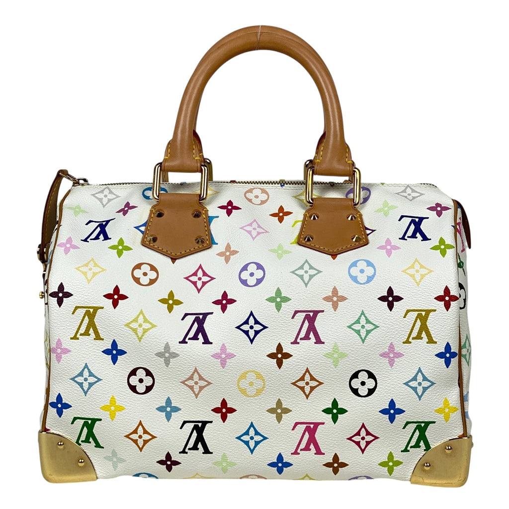 ルイ・ヴィトン スピーディ 30 ボストンバッグ 手提げ ハンドバッグ モノグラムマルチカラー ブロン(ホワイト) M92643 レディース 【中古】brbag