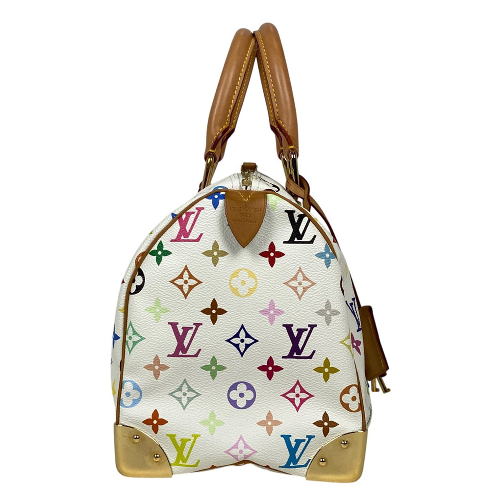 ルイ・ヴィトン スピーディ 30 ボストンバッグ 手提げ ハンドバッグ モノグラムマルチカラー ブロン(ホワイト) M92643 レディース 【中古】brbag