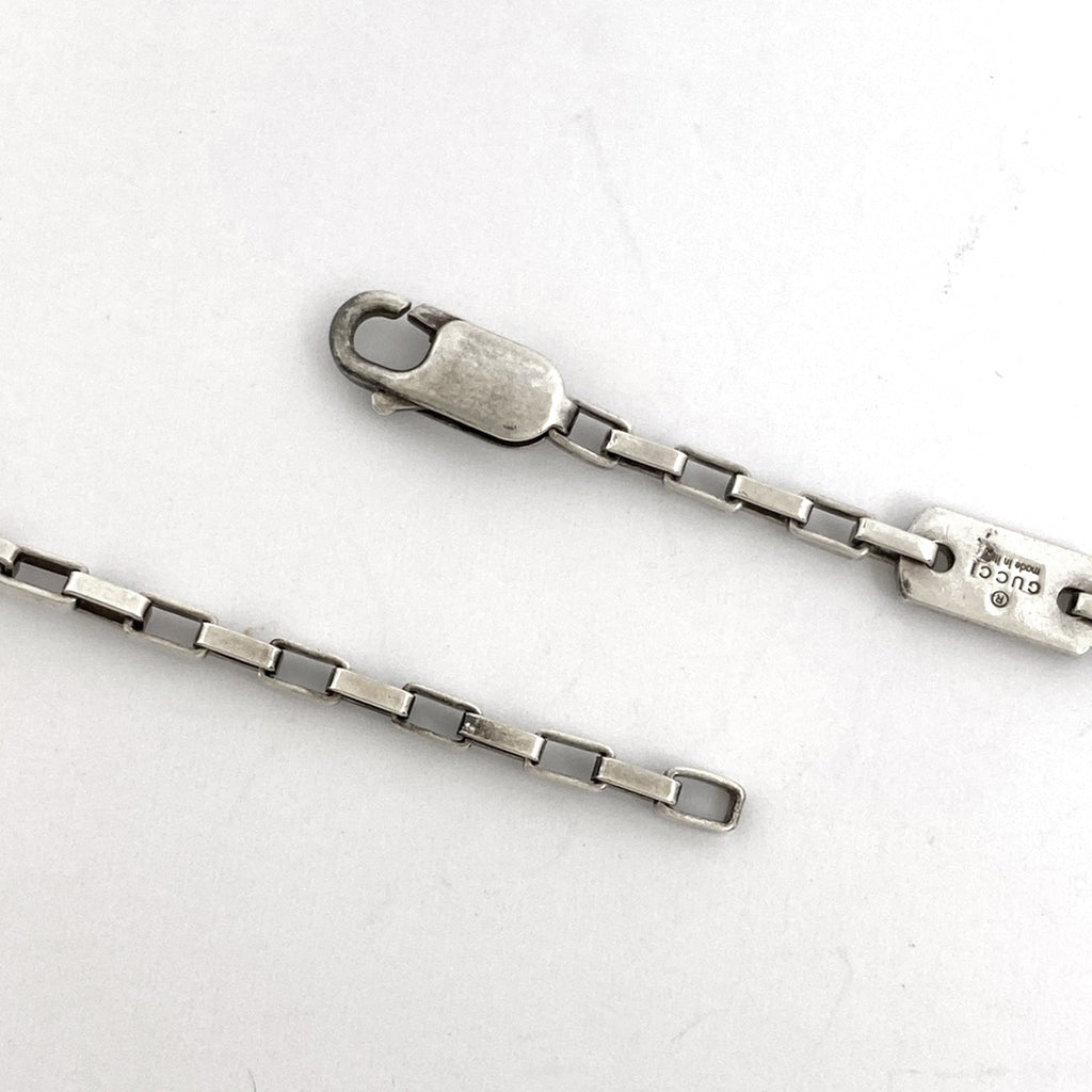 グッチ ロゴ チェーン ネックレス シルバー925 シルバー レディース 【中古】 bracc