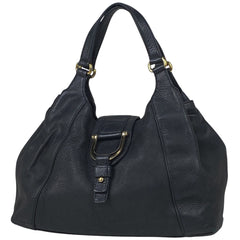 グッチ ロゴ ショルダーバッグ 肩掛け Dリング ショルダーバッグ レザー ブラック 268747 レディース 【中古】 brbag