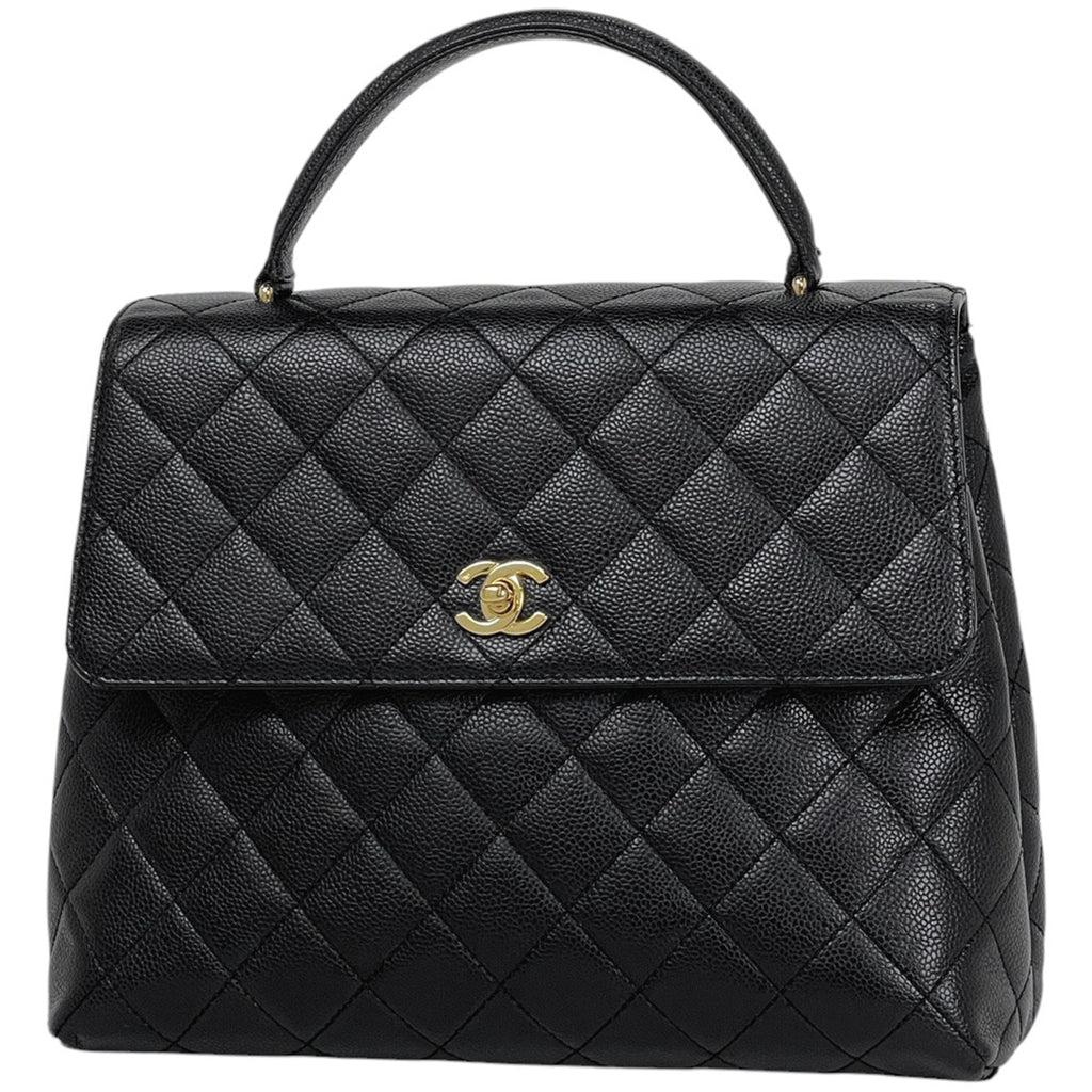 シャネル ココマーク ハンドバッグ マトラッセ ハンドバッグ キャビアスキン ブラック A12397 レディース 【中古】 brbag