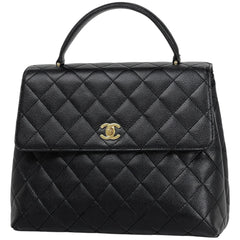 シャネル ココマーク ハンドバッグ マトラッセ ハンドバッグ キャビアスキン ブラック A12397 レディース 【中古】 brbag