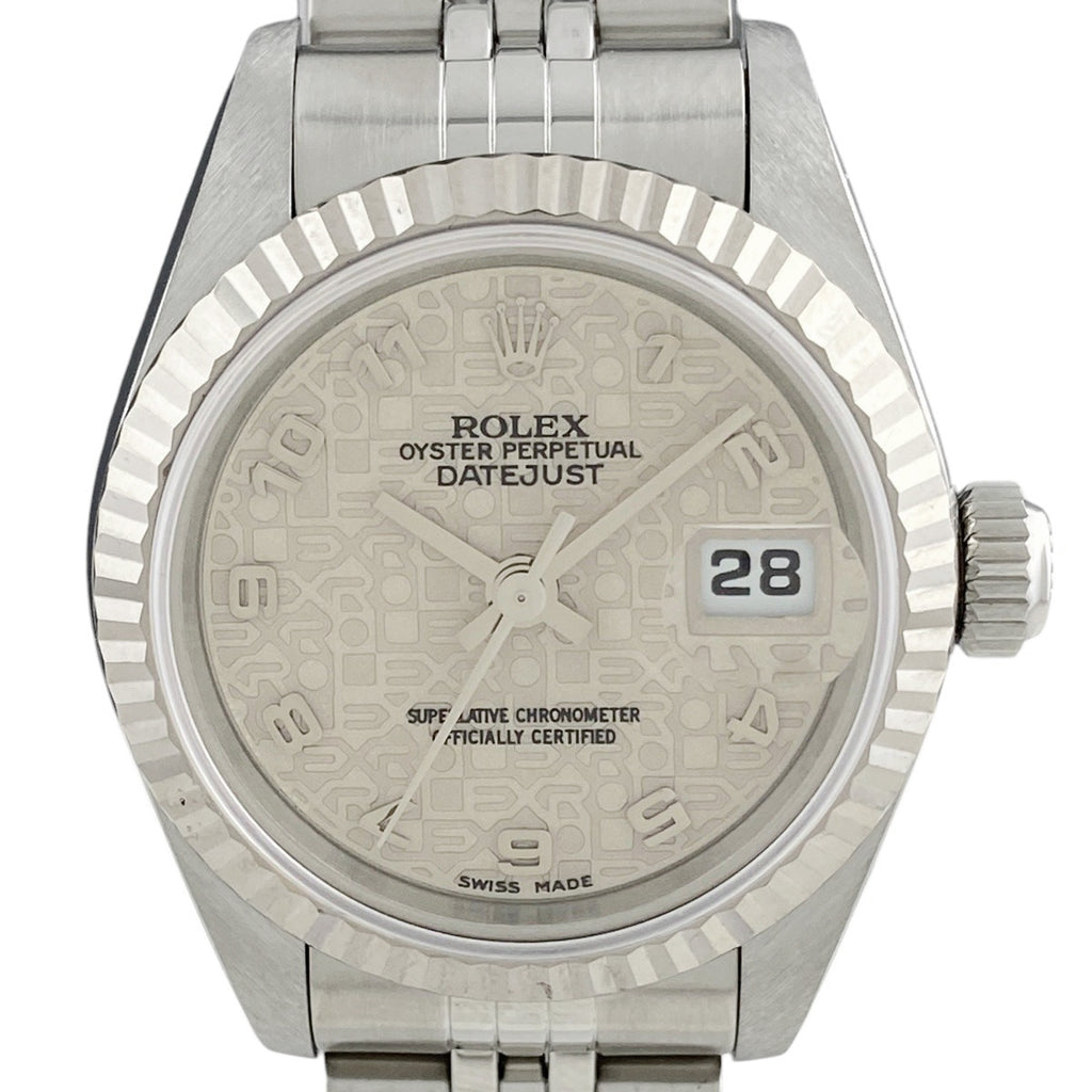 レディース 腕時計 ロレックス デイトジャスト 69174 SS WG T番 自動巻き 中古 wtcbb