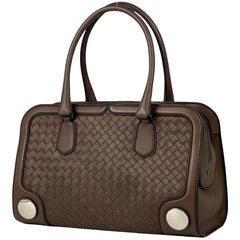 ボッテガヴェネタ イントレチャート 手提げ トートバッグ ナッパ 編み込み ハンドバッグ レザー ブラウン レディース 【中古】 brbag