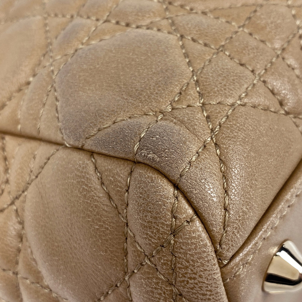 クリスチャンディオール カナージュ チェーン トートバッグ ハンドバッグ トートバッグ レザー ベージュ レディース 【中古】 brbag