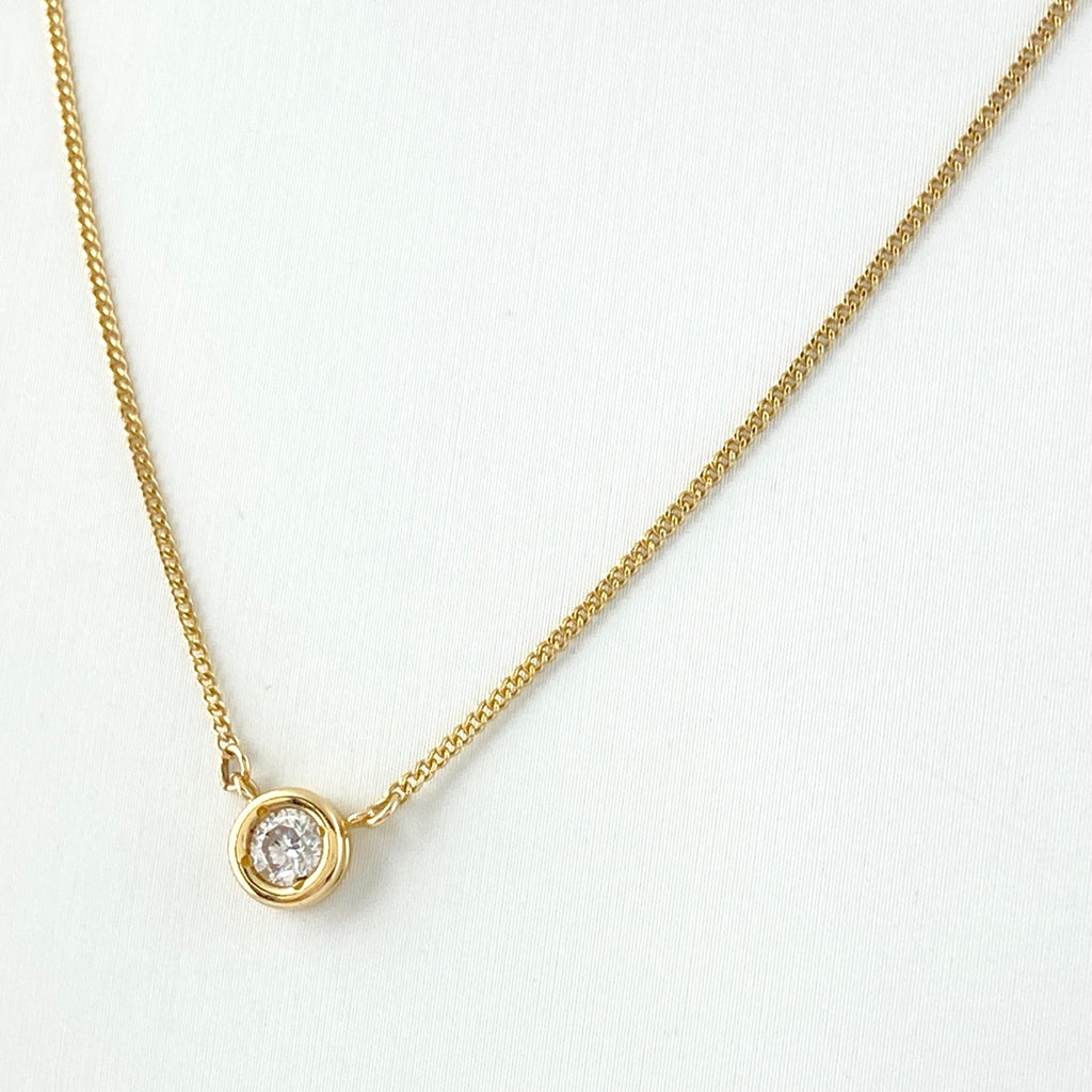 K18 YG ダイヤモンド ネックレス 0.23CT レディース 中古 在庫一掃 nbjwl