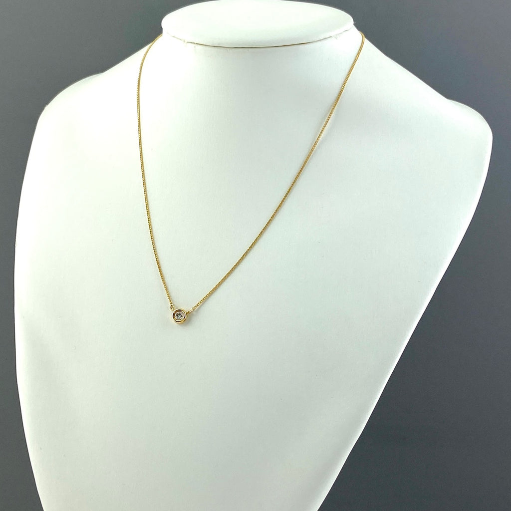 K18 YG ダイヤモンド ネックレス 0.23CT レディース 中古 在庫一掃 nbjwl