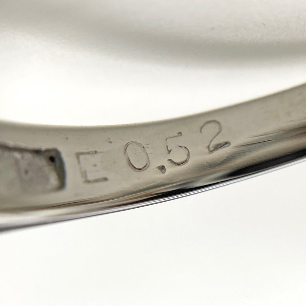 エメラルド デザインリング プラチナ 指輪 メレダイヤ リング 14号 Pt900 エメラルド ダイヤモンド レディース 【中古】nbjwl