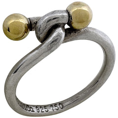 ティファニー ノット リング ラブ フック＆アイ 指輪 K18 リング 9号 シルバー925 750 シルバー ゴールド レディース ブランドアクセサリー 【中古】bracc