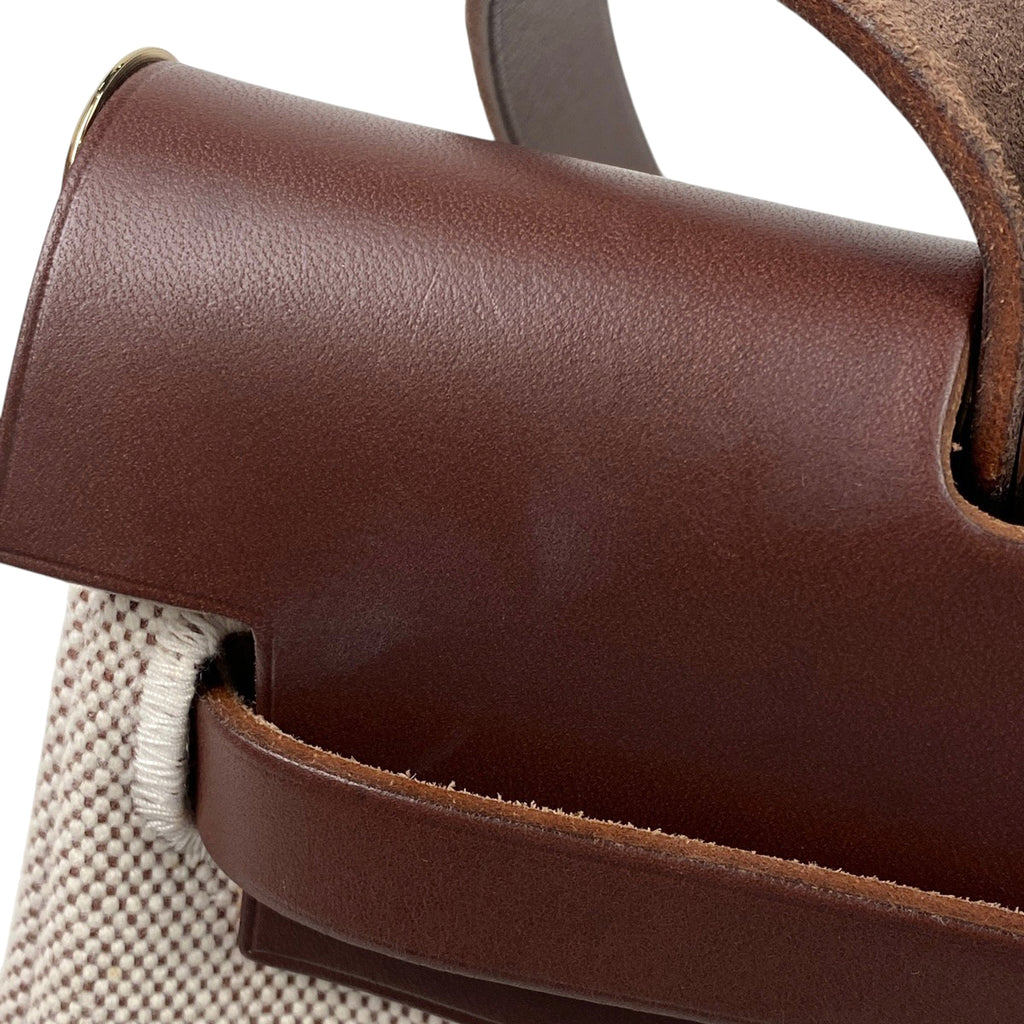 エルメス エールバッグ PM 2WAY ショルダーバッグ ハンドバッグ トワルアッシュ ナチュラル ブラウン □E レディース 【中古】brbag