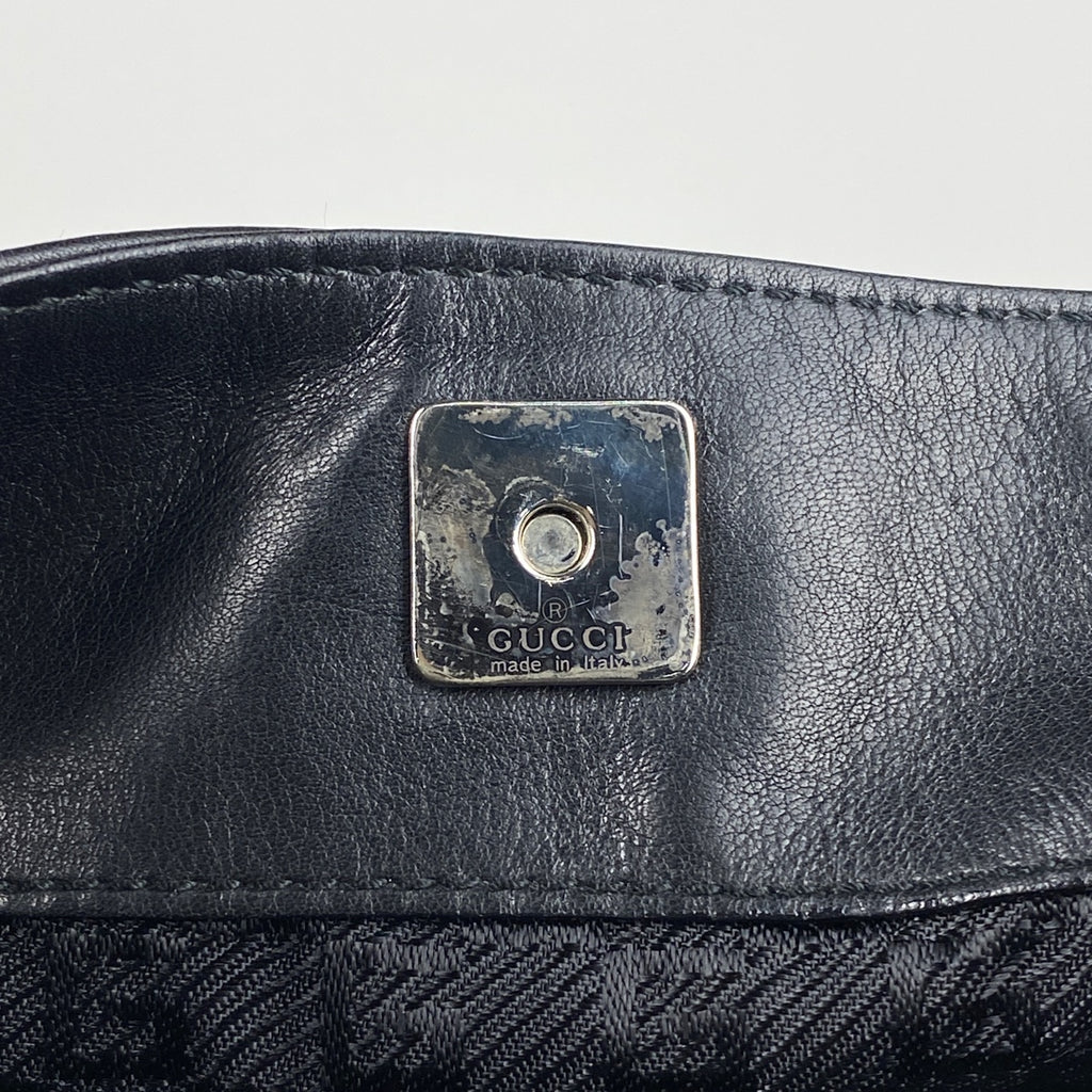 グッチ レザー ハンドバッグ 2WAY ショルダーバッグ バンブー ハンドバッグ レザー ブラック 0014058 レディース 【中古】brbag
