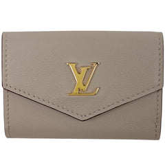 ルイ・ヴィトン ポルトフォイユ ロックミニ 札入れ 小銭入れ 三つ折り財布 カーフ グレージュ M69340 レディース 【中古】brbag
