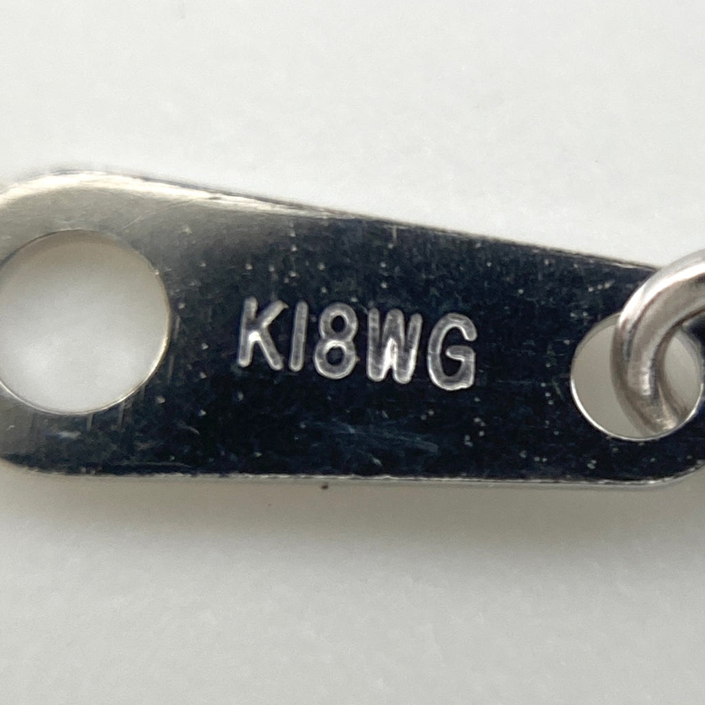 【最終値引き】 クロスモチーフ デザインネックレス WG ホワイトゴールド ペンダント メレダイヤ 十字架 ネックレス K18 WG ダイヤモンド レディース 【中古】nbjwl