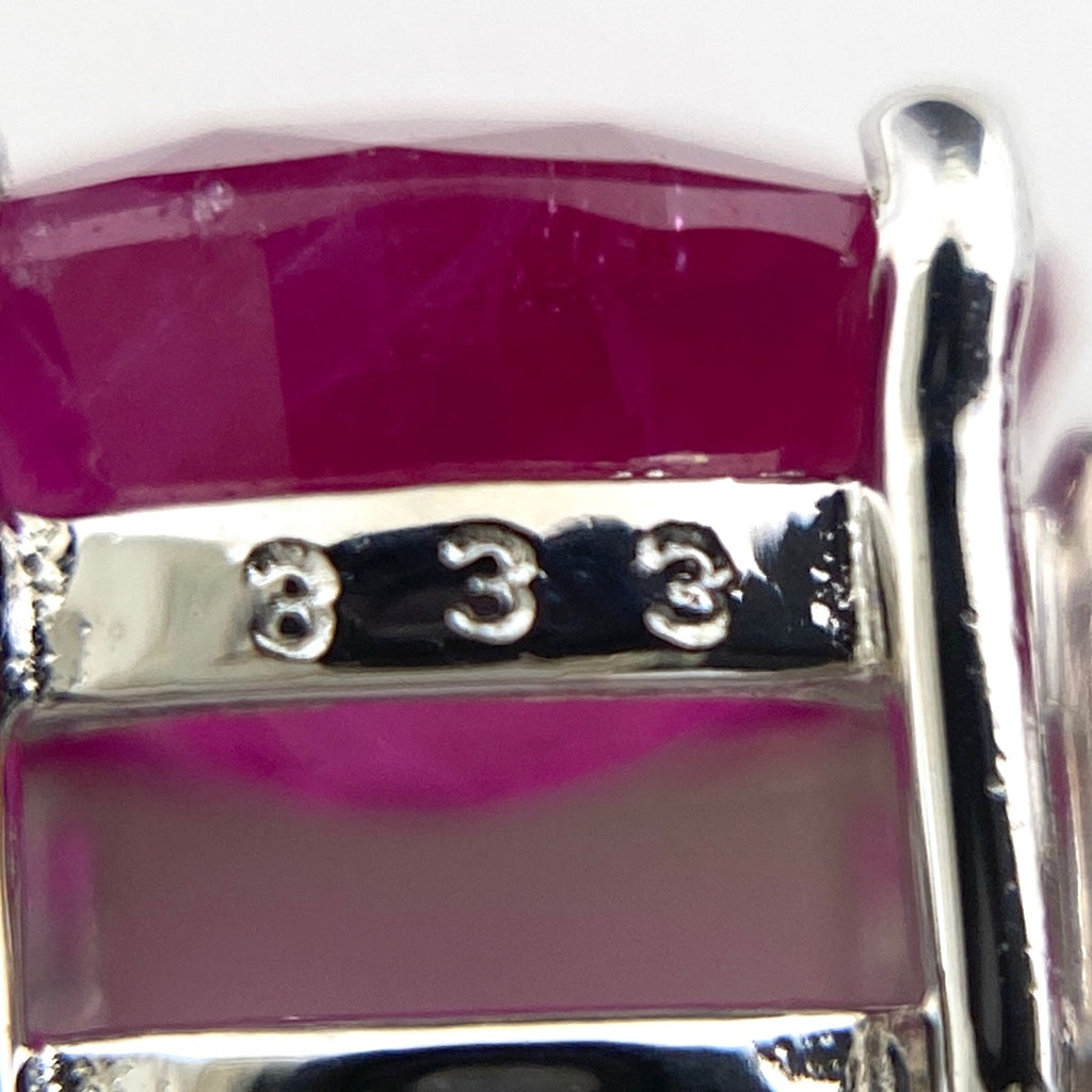 ルビー デザインネックレス WG ホワイトゴールド ペンダント メレダイヤ ネックレス K18 WG ルビー レディース 【中古】nbjwl
