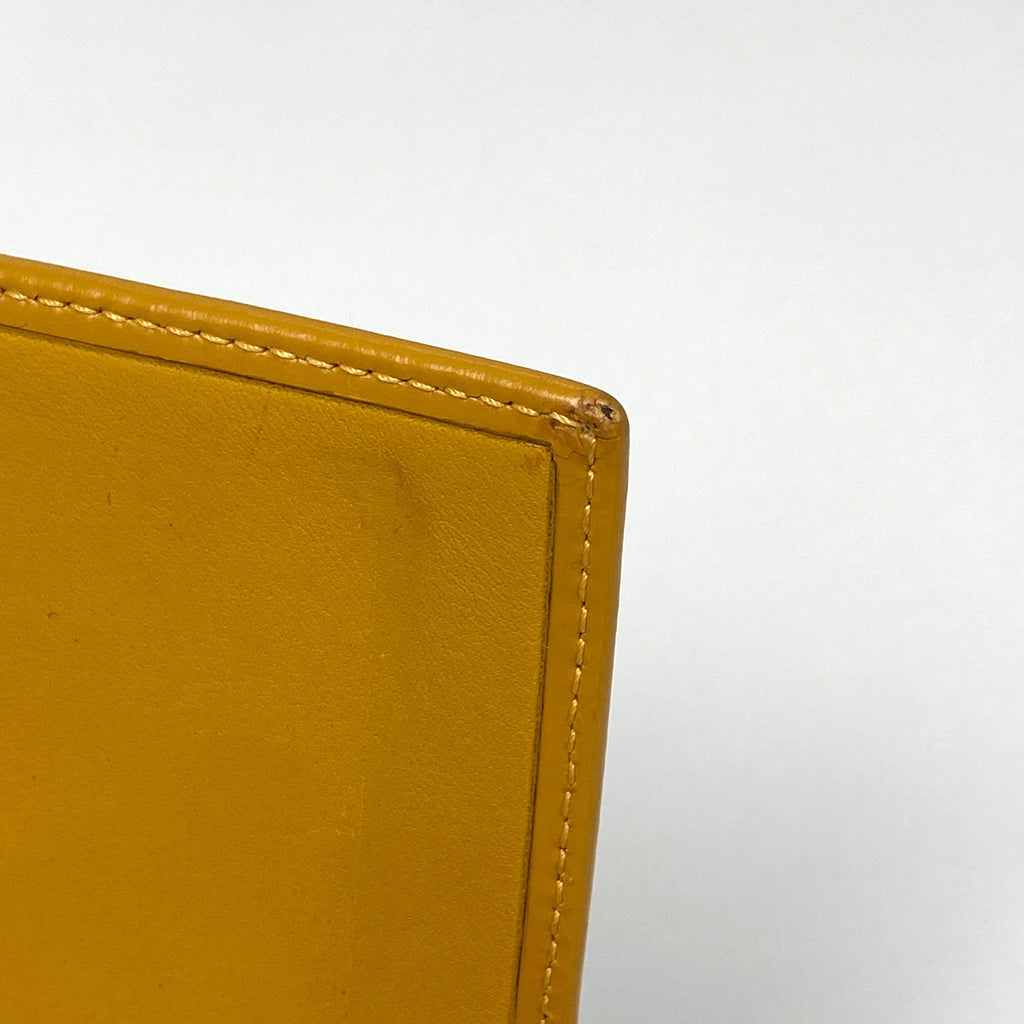 ロエベ ロゴ 手帳カバー アドレス帳  手帳 レザー イエロー レディース 【中古】brbag