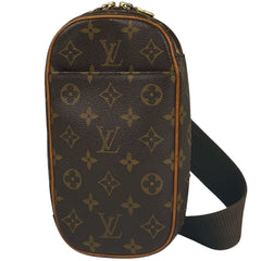 ルイ・ヴィトン ポシェット ガンジュ ショルダーバッグ 肩掛け ボディバッグ モノグラム ブラウン M51870 メンズ 【中古】brbag