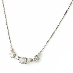 【最終値引き】 メレダイヤ デザインネックレス プラチナ ペンダント ネックレス Pt850 ダイヤモンド レディース 【中古】nbjwl