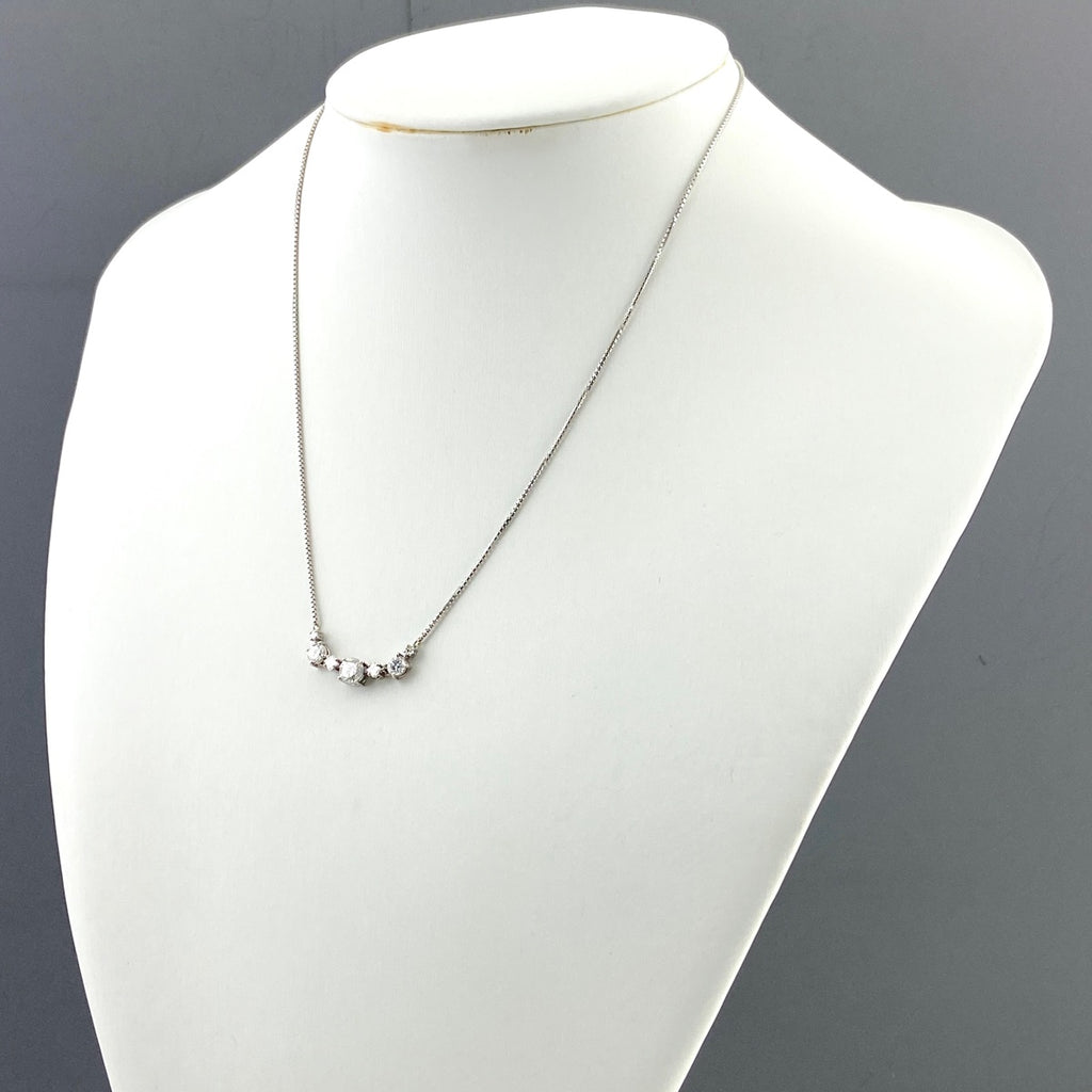 【最終値引き】 メレダイヤ デザインネックレス プラチナ ペンダント ネックレス Pt850 ダイヤモンド レディース 【中古】nbjwl