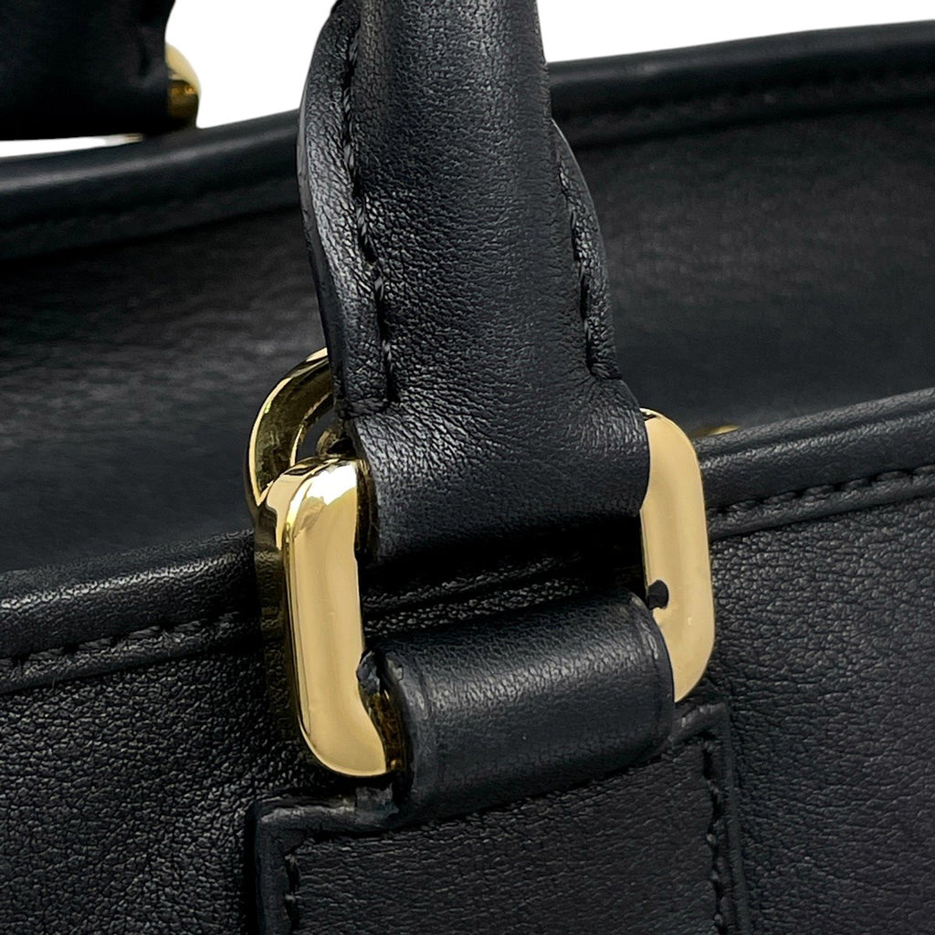 ロエベ アマソナ 28 2WAY ショルダーバッグ ハンドバッグ レザー ブラック レディース 【中古】brbag
