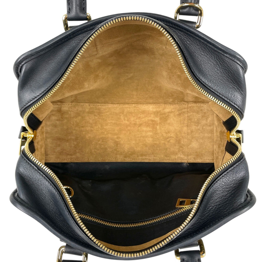 ロエベ アマソナ 28 2WAY ショルダーバッグ ハンドバッグ レザー ブラック レディース 【中古】brbag
