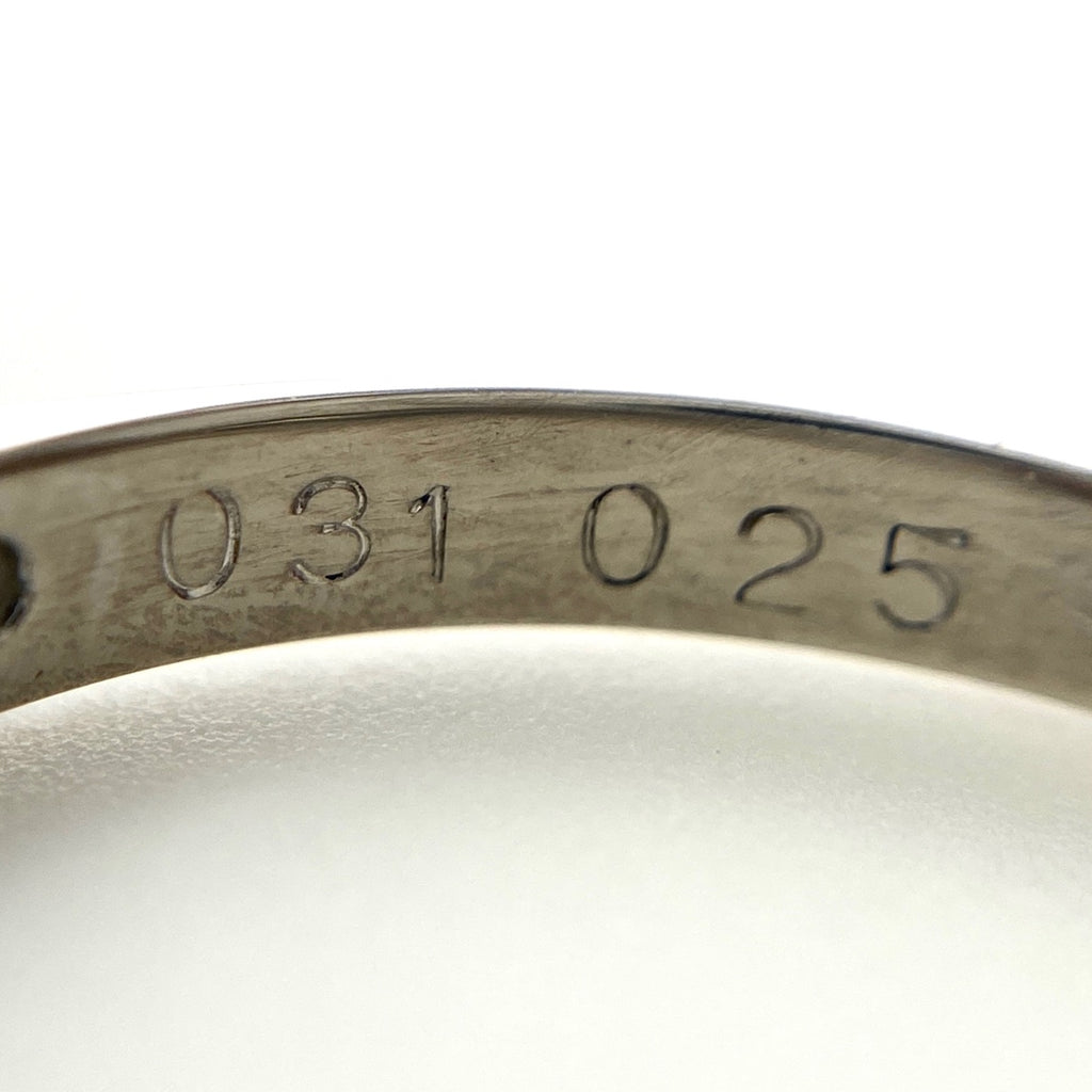 エメラルド デザインリング プラチナ 指輪 メレダイヤ  リング 13号 Pt900 エメラルド ダイヤモンド レディース 【中古】nbjwl