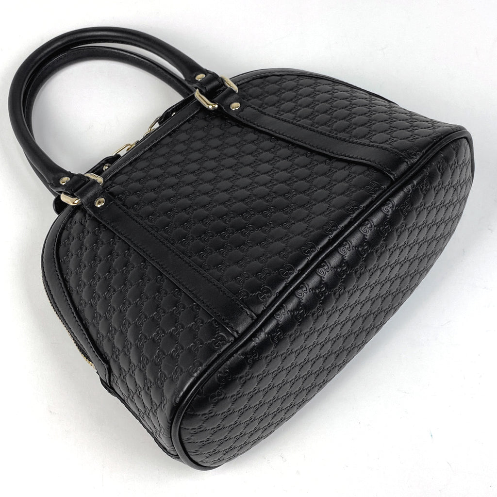 グッチ GG マイクロ シマ レザー ハンドバッグ 2way ショルダー