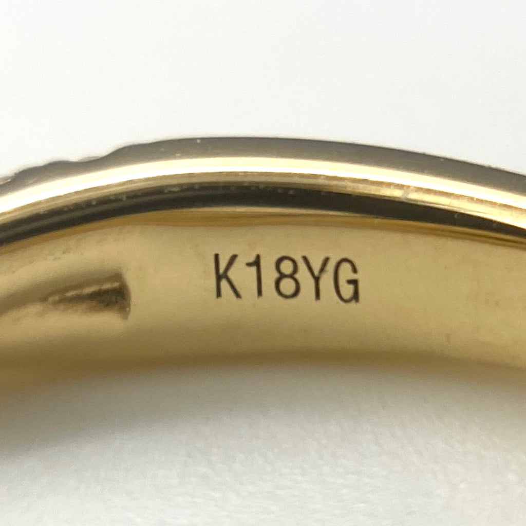 リメイク メレダイヤ デザインリング YG イエローゴールド 指輪 リング 12号 K18 ダイヤモンド レディースnbjwl