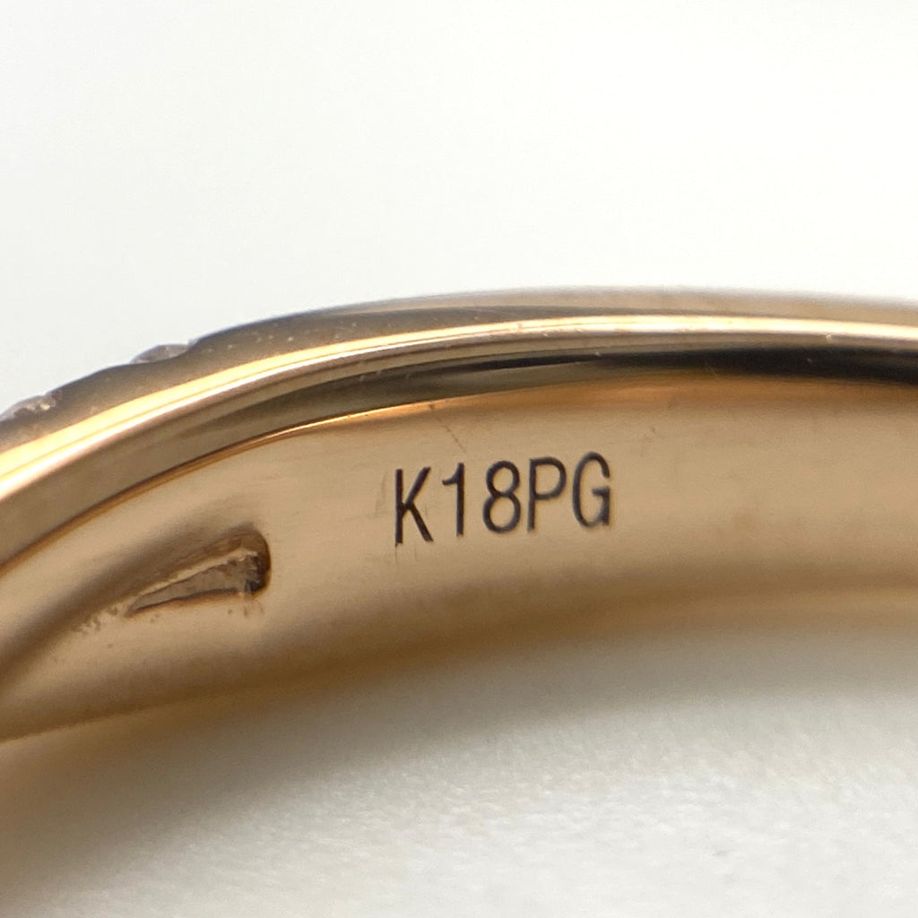 リメイク メレダイヤ デザインリング PG ピンクゴールド 指輪 リング 12号 K18 PG ダイヤモンド レディースnbjwl