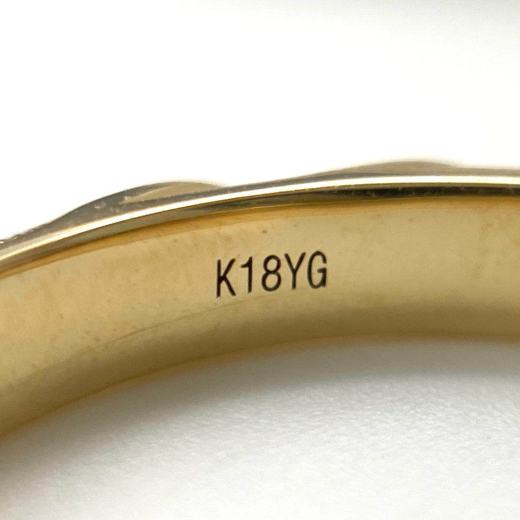 リメイク メレダイヤ デザインリング YG イエローゴールド 指輪 リング 12号 K18 ダイヤモンド レディースnbjwl