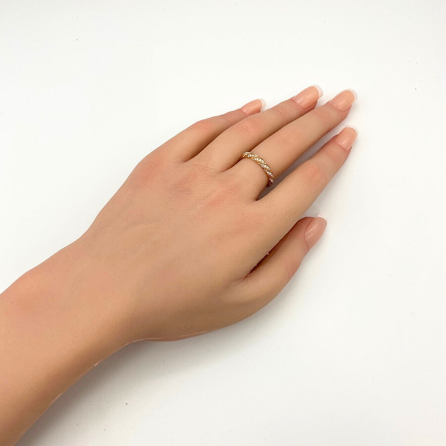 リメイク メレダイヤ デザインリング PG ピンクゴールド 指輪 リング 12号 K18 PG ダイヤモンド レディースnbjwl