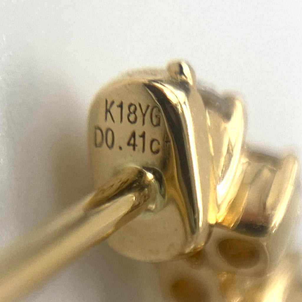 リメイク メレダイヤ デザインピアス YG イエローゴールド ピアス K18 ダイヤモンド レディースnbjwl
