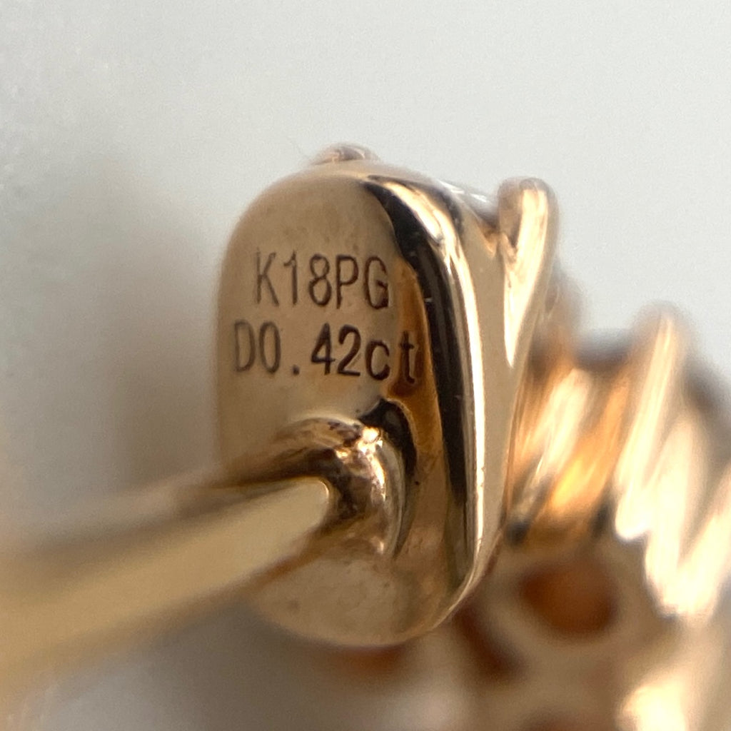リメイク メレダイヤ デザインピアス PG ピンクゴールド ピアス K18 PG ダイヤモンド レディースnbjwl