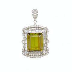 リメイク スフェーン ペンダントトップ プラチナ メレダイヤ ペンダントトップ Pt900 スフェーン ダイヤモンド レディースnbjwl