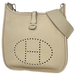 エルメス エヴリン 2 PM パンチング Hロゴ ショルダーバッグ トリヨンクレマンス パーシュマン(アイボリー) □K レディース 【中古】 brbag