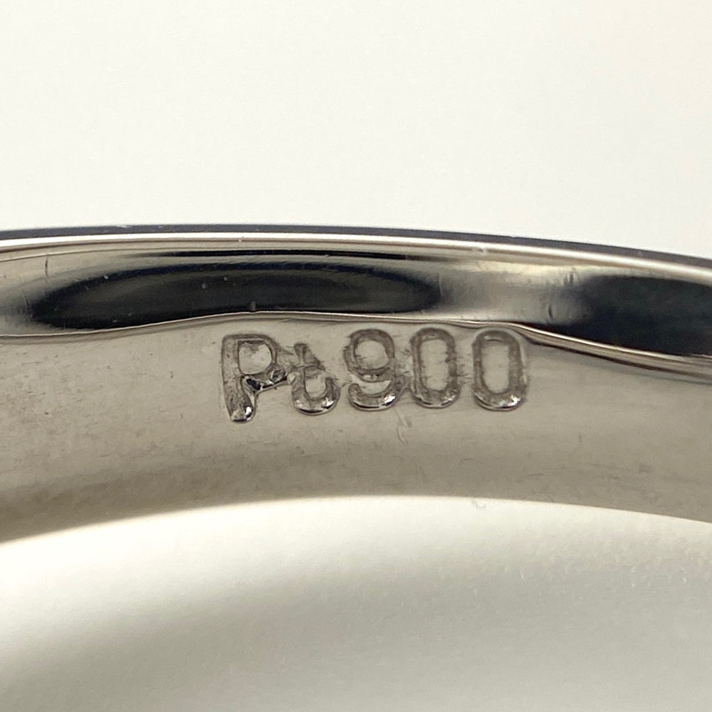 サファイア デザインリング プラチナ 指輪 メレダイヤ リング 11.5号 Pt900 サファイア ダイヤモンド レディース 【中古】nbjwl