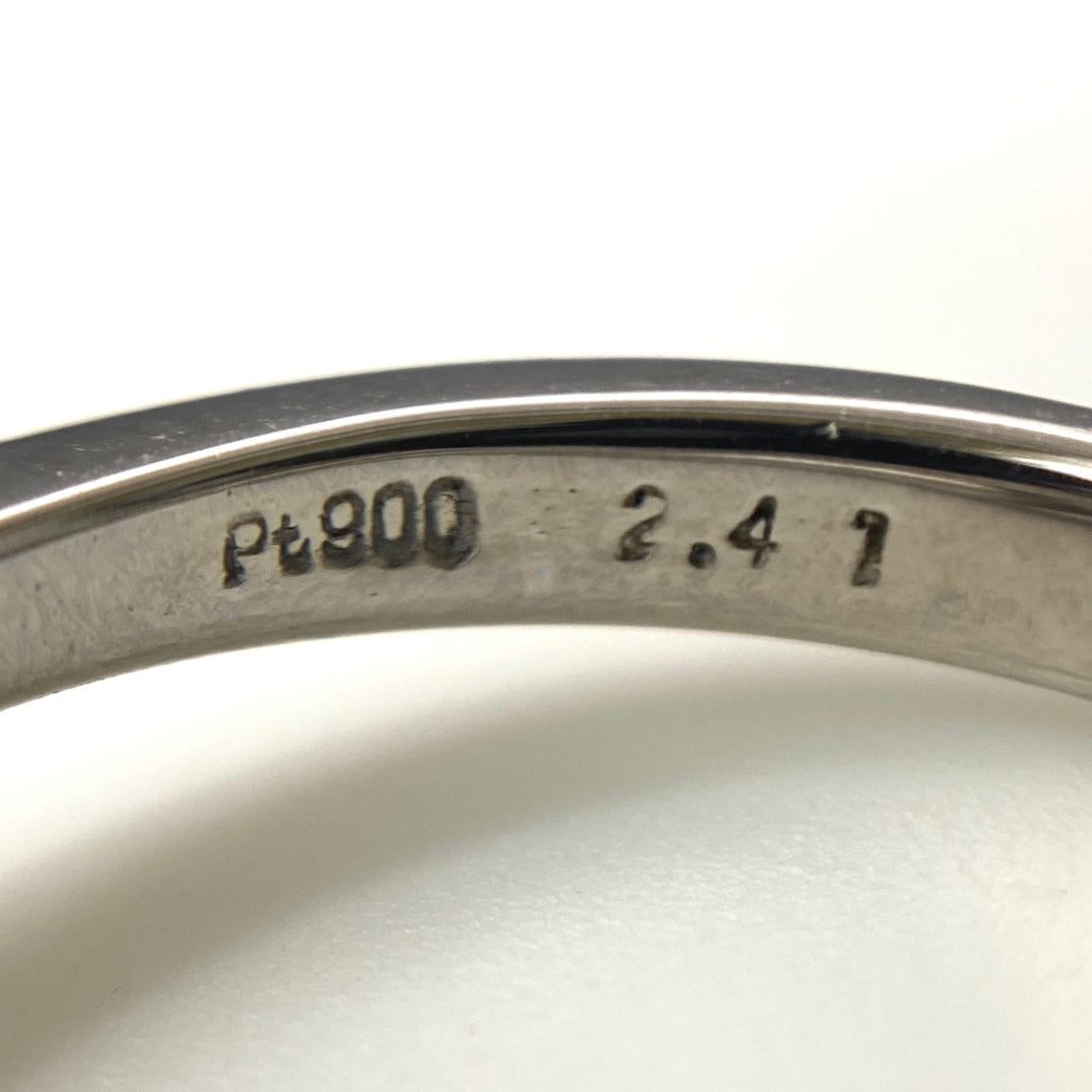 ルビー デザインリング プラチナ メレダイヤ 指輪 リング 10号 Pt900 ルビー ダイヤモンド レディース 【中古】nbjwl