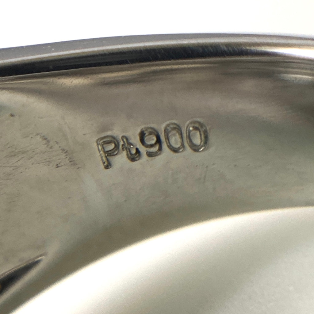 エメラルド デザインリング プラチナ メレダイヤ 指輪 リング 12号 Pt900 エメラルド ダイヤモンド レディース 【中古】nbjwl