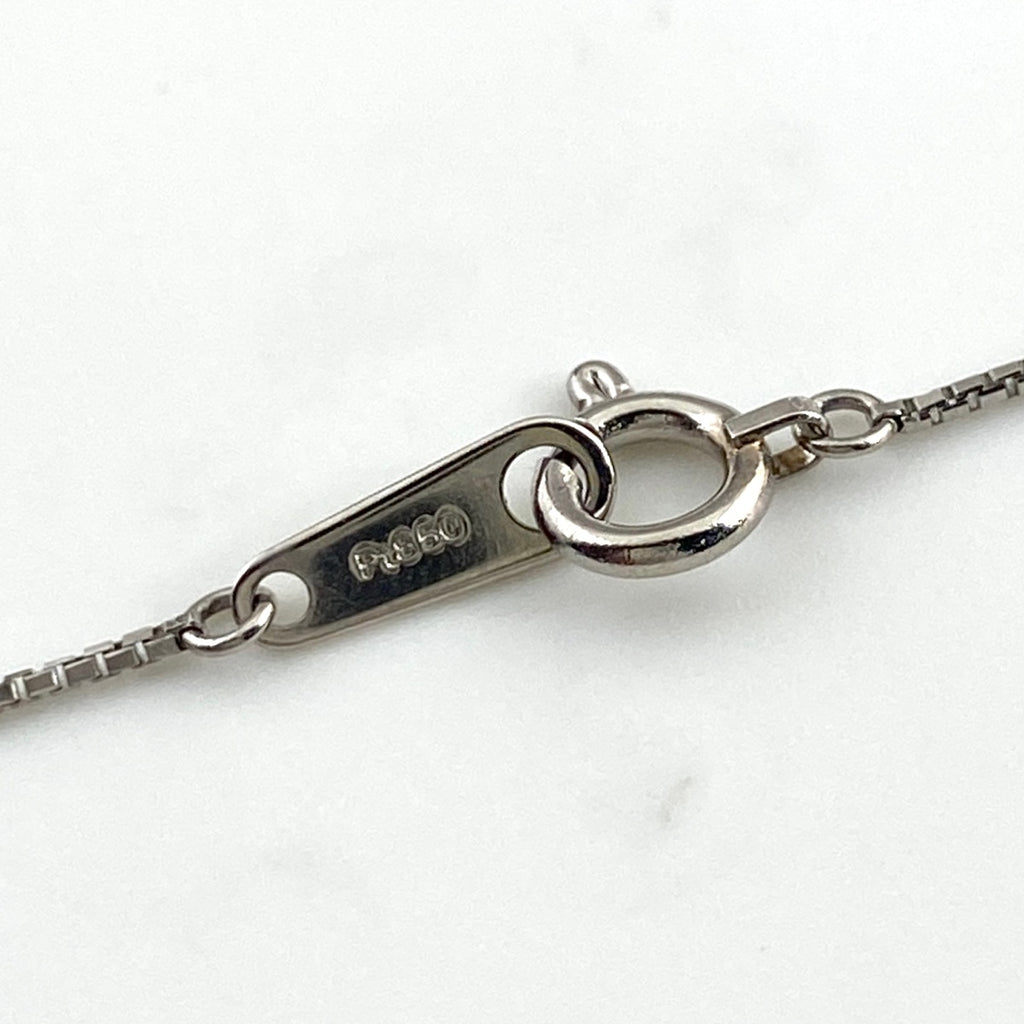 サファイア デザインネックレス プラチナ メレダイヤ ペンダント ネックレス Pt900 Pt850 サファイア レディース 【中古】nbjwl