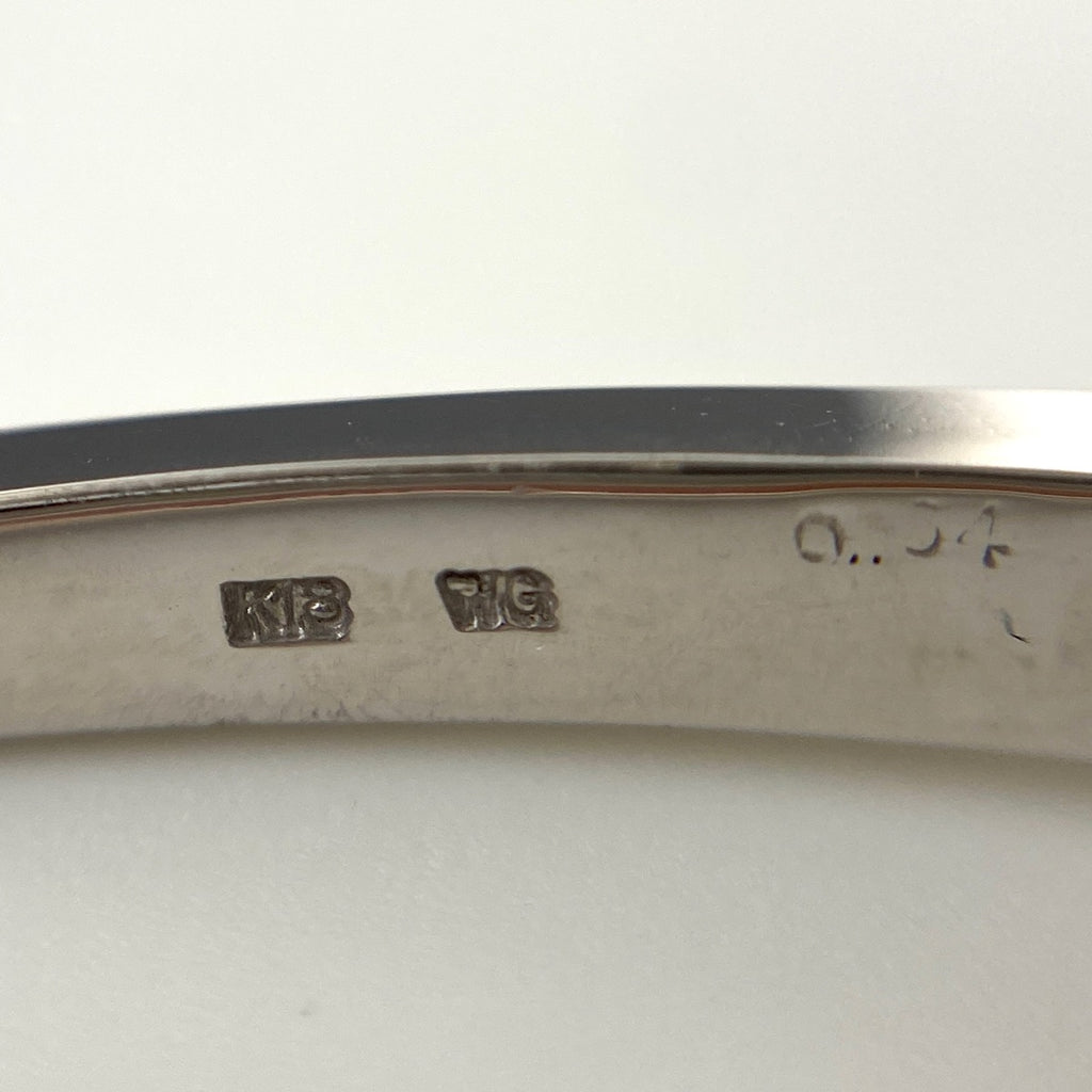 メレダイヤ デザインブレスレット WG ホワイトゴールド 腕輪 バングル ブレスレット K18 WG ダイヤモンド レディース 【中古】nbjwl