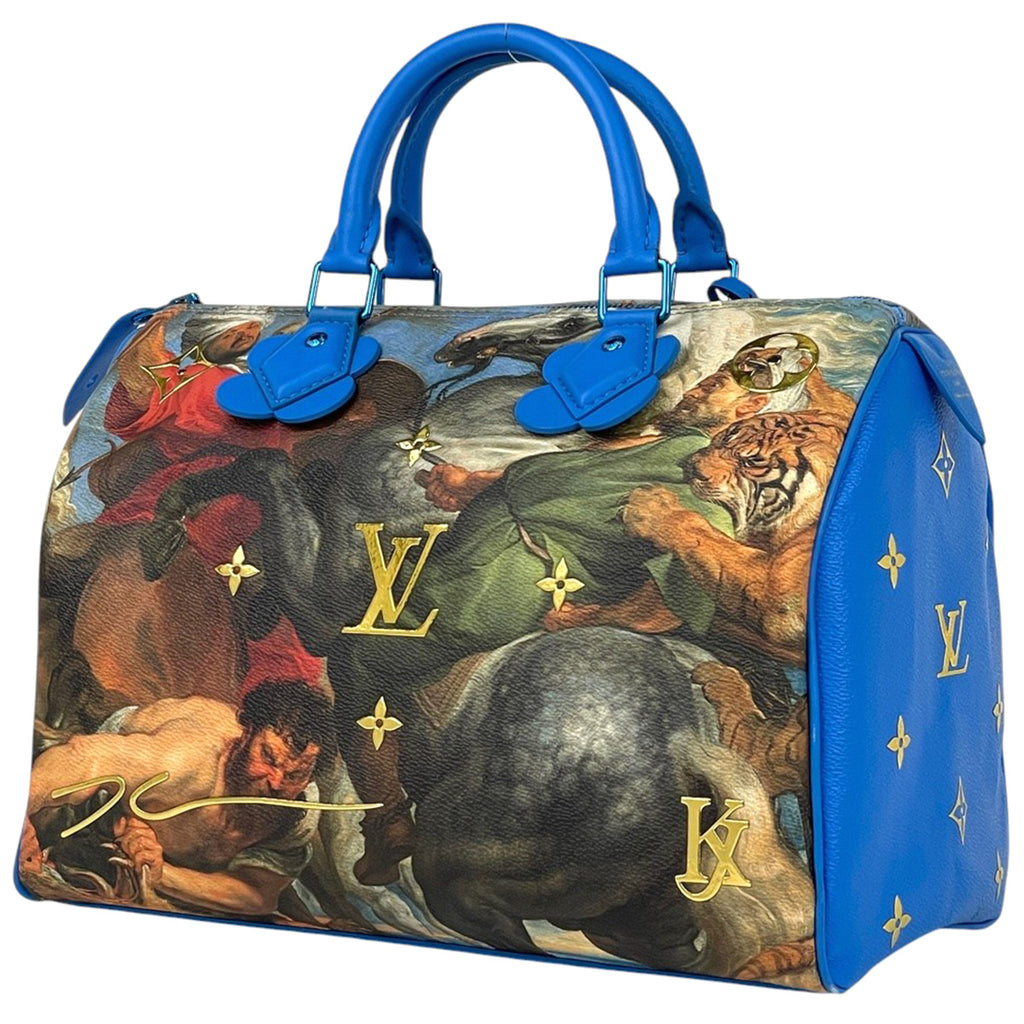 ルイ・ヴィトン スピーディ 30 ルーベンス マスターズコレクション ハンドバッグ レザー ブルー マルチカラー M43305 【中古】brbag